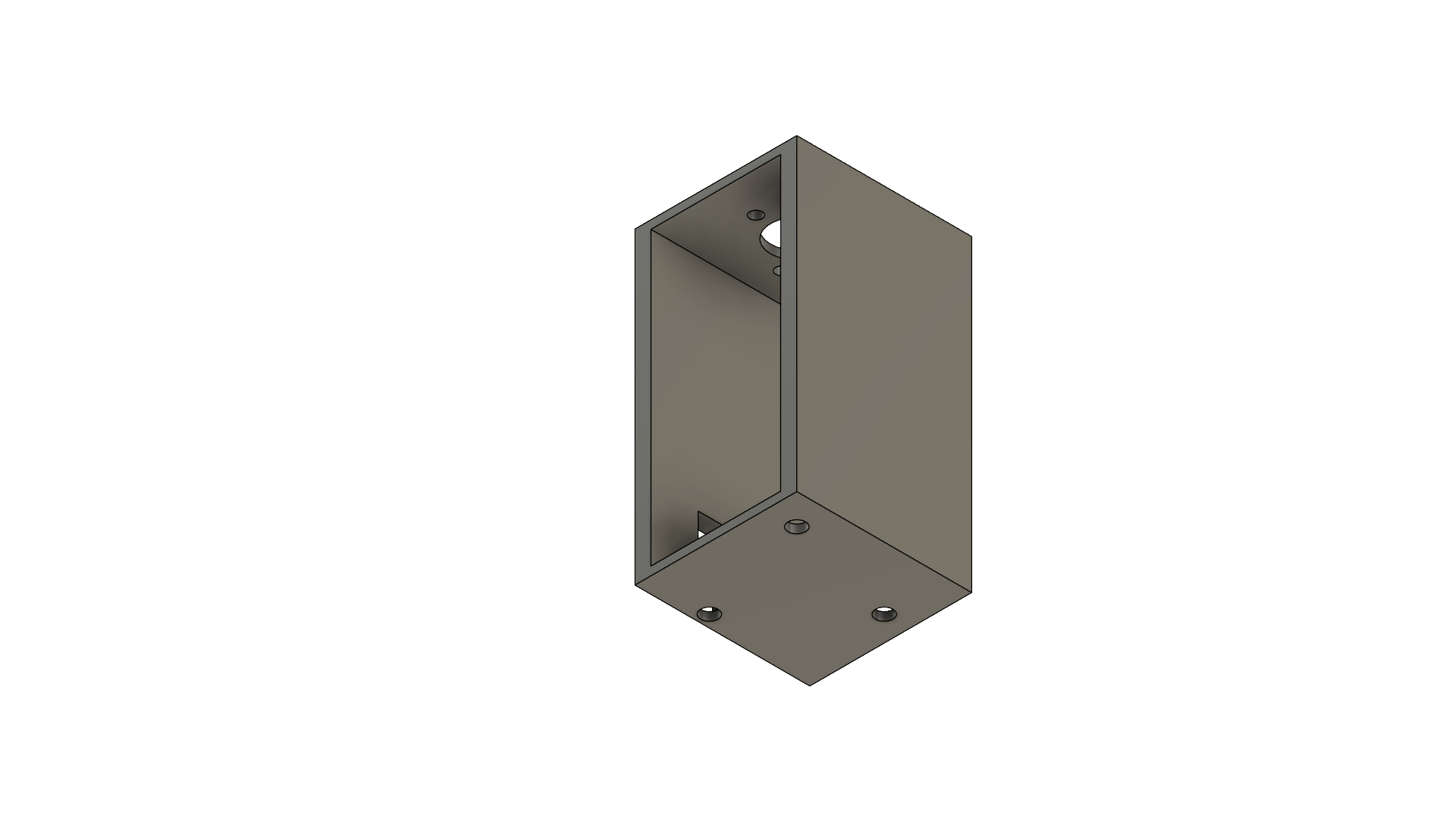 Transducer bracket — installed with sensor